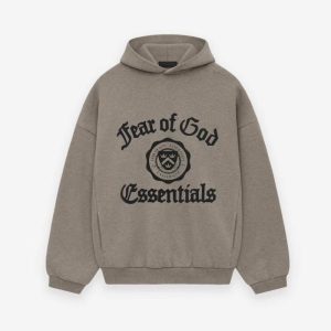 ESSENTIALS HOODIE #3015 24fw Retro Print Hooded Fleece Sweatshirt